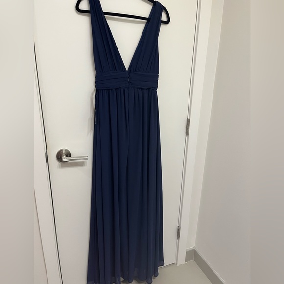 Navy Floor Length Gown - Picture 1 of 3